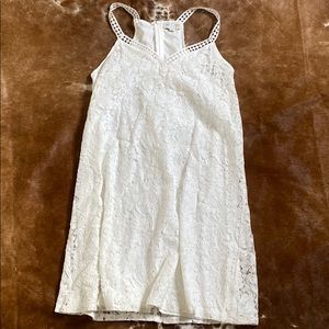 White lace tank dress